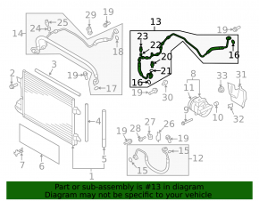 VW Tiguan 09-18 air conditioner heater-condenser tube