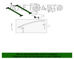Roof rails Lexus RX300 RX330 RX350 RX400h 04-09