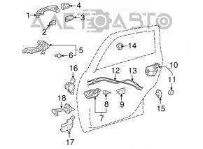 Toyota Prius 2005 2010 outer rear right door handle cap