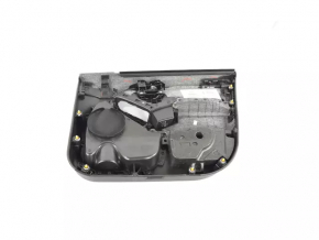 Door trim card front left Fiat 500X 16-17 black with gray insert leather, gray leather armrest, carbon fiber trim, scratches, abrasions, butt Used