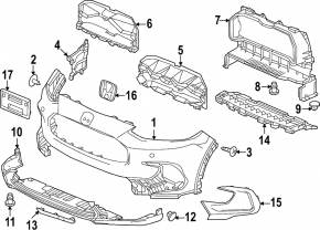 Honda HR-V 23-25 front bumper lip molding