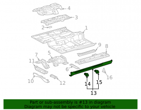 Left threshold Toyota Solara 2.4 04-08