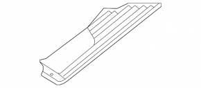 Nissan Pathfinder 13-20 black inner rear left door sill trim