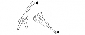 Front left door lock cylinder Kia Forte 19-24
