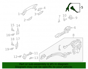 Front left door lock cylinder Kia Forte 19-24
