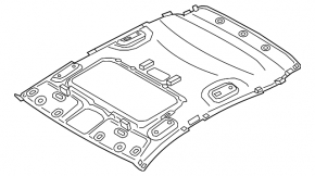 Hyundai Kona 18-23 headlining for sunroof, grey