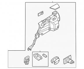 Left arch trim Hyundai Tucson 22-26 black 1.6T HEV, PHEV, for subwoofer