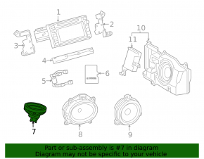 Front Panel Speaker Left Toyota Sienna 11-20