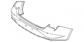 Rear bare bumper Hyundai Elantra 21-23 for parking sensors