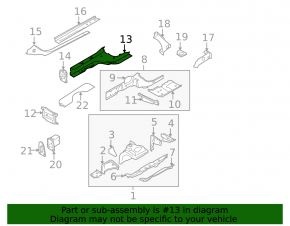 Front left quarter Audi A4 B8 08-16 on body, silver, without roof pillar