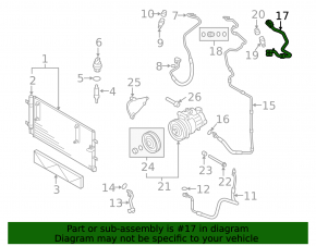 Air conditioning pipe Audi Q5 8R 09-17