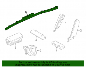 Right side curtain airbag Audi A3 22-26 rusty squib