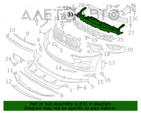 Front bumper guard center Porsche Macan 15-18 with seal
