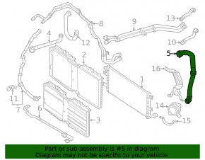 Cooling system hose for Mercedes X167 GLS 450 580 20-26