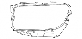 Front left headlight seal for Mercedes X247 GLB 20-26