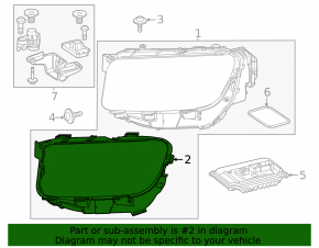 Front left headlight seal for Mercedes X247 GLB 20-26