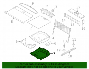 Land Rover Range Rover Velar 18-23 black trunk liner for spare wheel