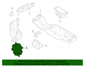 Left engine mount for Infiniti FX35 QX70 09-17 AWD, 3.5, 3.7