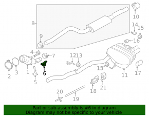 Catalytic converter bracket BMW 5 F10 12-16 2.0T