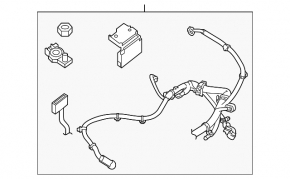 Positive terminal of battery Nissan Pathfinder 13-20 hybrid