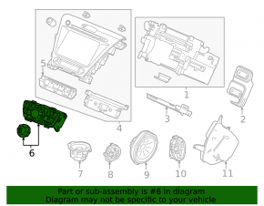 Acura MDX 14-17 Display Control Panel w/Nav w/o Rear DVD