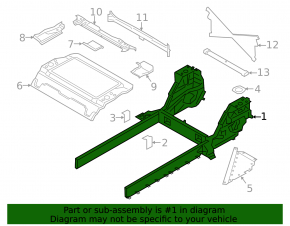 Rear body frame BMW i3 14-20