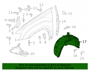 Front right mudguard VW Atlas 20-