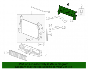 Upper radiator deflector Chevrolet Bolt 17-