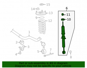 Front left shock absorber for Toyota Sequoia 2008-2016