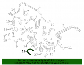 Upper right cooling hose for Audi E-Tron 19-23
