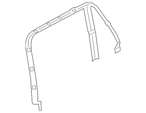 BMW X2 F39 18-23 inner rear left door frame