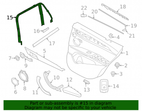 BMW X2 F39 18-23 inner rear left door frame