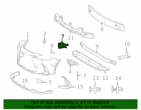Right fog light bracket for Lexus NX 22-25