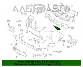 Front bumper mount left Lexus RX350 RX450h 13-15 rest, broken mount