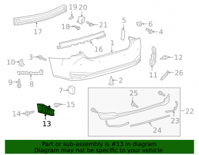 Rear bumper mount right lower Lexus ES250 19-