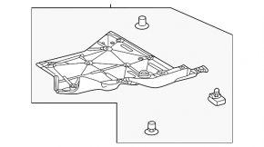 Right underbody protection for Lexus NX350h NX450h+ 22-25