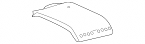 Toyota Highlander 14-19 beige center console trim, large upper, scratches on the handle