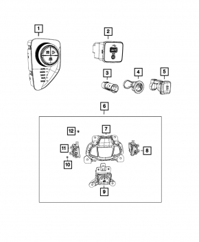 Control Switch driving modes control Jeep Compass 17- Trailhawk