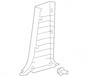 Toyota Avalon lower right center pillar trim, gray, 2012