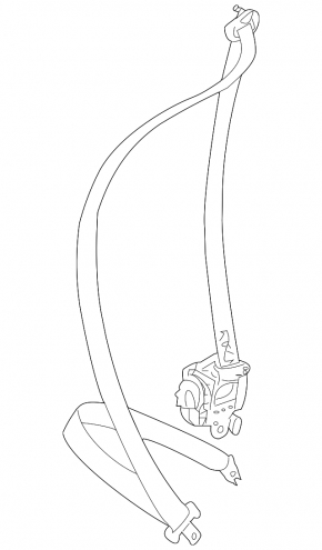 Passenger seat belt with tensioner Subaru Impreza 17-23 GK black