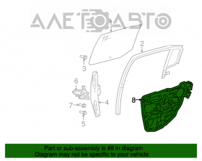 Door panel rear left inner Chrysler 200 11-14