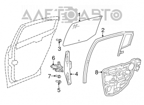 Door panel rear left inner Chrysler 200 11-14