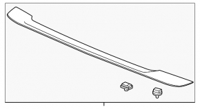 Honda Accord 2023-2024 trunk lid spoiler, gloss black