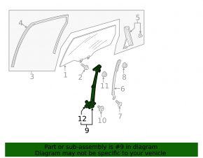 Window lifter with motor rear left Honda Clarity 18-21 usa