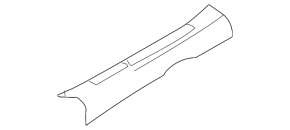 Infiniti QX50 19-25 front left door sill plate, black