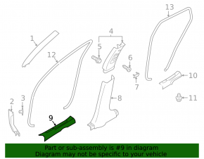 Infiniti QX50 19-25 front left door sill plate, black