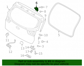 Left tailgate hinge Kia Niro 17-22