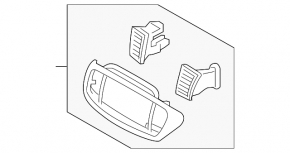Front panel trim with air vents Kia Sorento 19-20