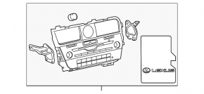 Radio tape recorder Lexus RX350 RX450h 16-19 with navigation, p11553