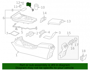 Cup holder for Mercedes H247 GLA 20-26